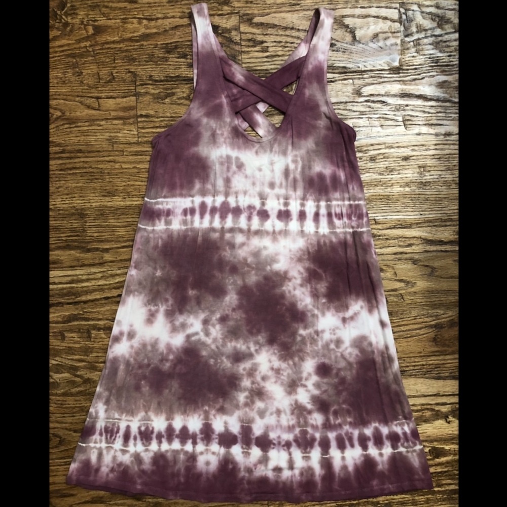 Purple and White Tie-dye American Eagle Dress